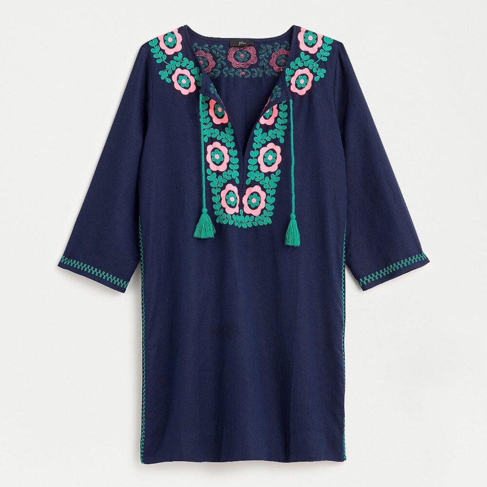 NWT J.Crew Embroidered Beach Dress Coverup